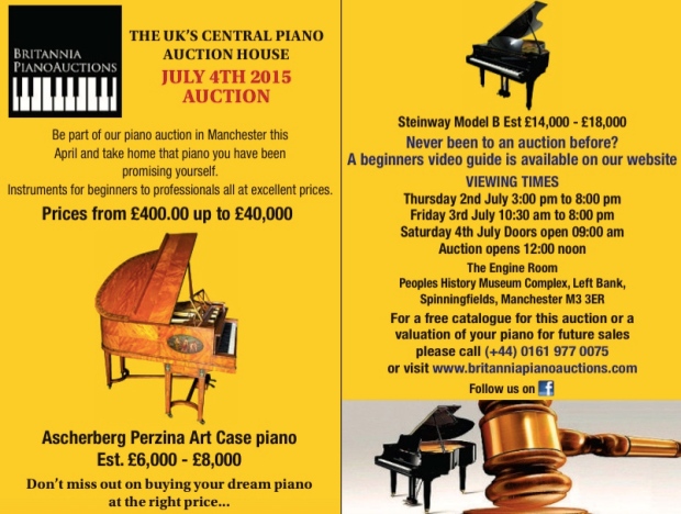 Britannia Piano Auctions Buy Sell Your My Piano Steinway Bluthner Bechstein Yamaha UK London Manchester Oxford Leeds Bristol Ltd Best Art Case