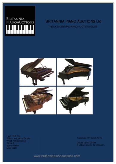 Britannia Piano Auctions June 2016 Catalogue
